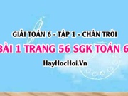 Giải bài 1 trang 56 Toán 6 Tập 1 SGK Chân trời sáng tạo